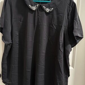 Torrid Black Top with Crystal Accents